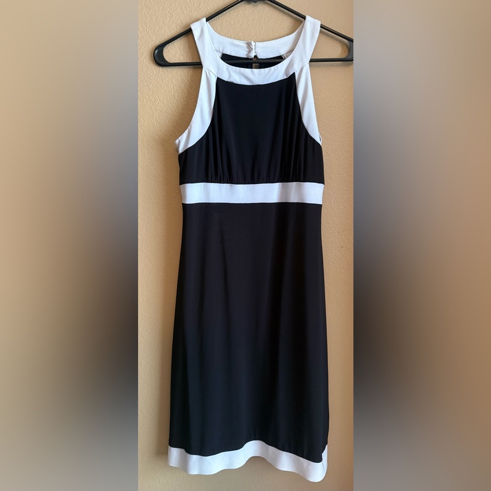 Elegant Black and Light Gray Dress